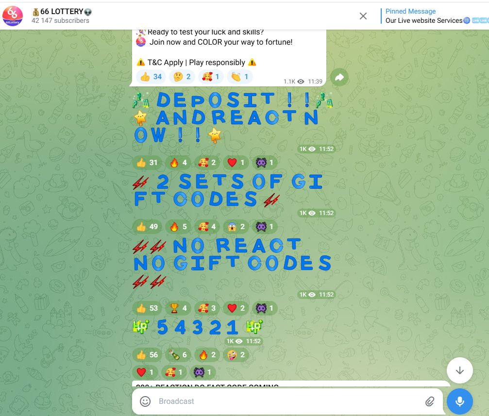66 Lottery Telegram Group